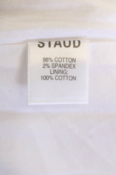 STAUD Womens Mini Elio Dress - White Size 12