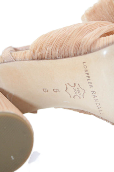 Loeffler Randall Womens Camellia Pleated Bow Heel with Ankle Strap Size 5 - Beau