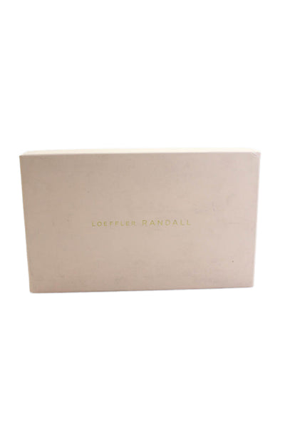 Loeffler Randall Womens Camellia Pleated Bow Heel with Ankle Strap - Pearl Size