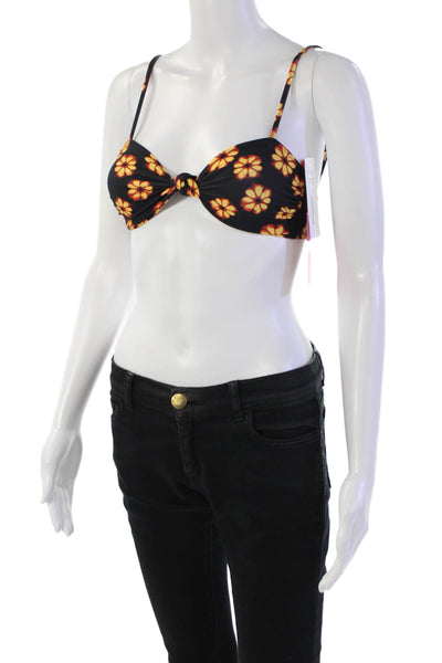 RHODE Womens Anja Top - Black Bombay Bloom Size XS