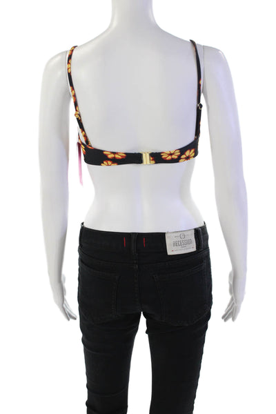 RHODE Womens Anja Top - Black Bombay Bloom Size XS