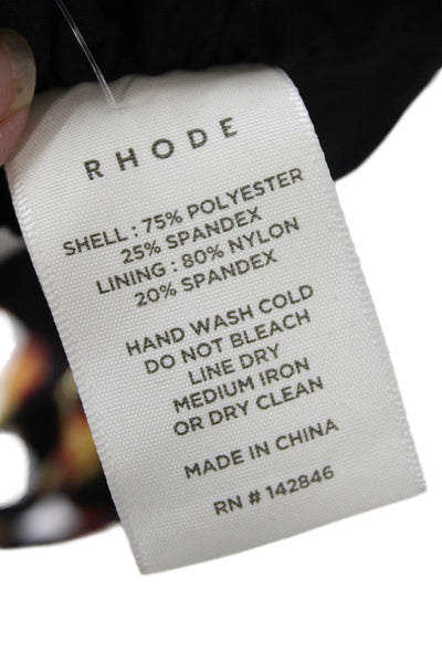 RHODE Womens Anja Top - Black Bombay Bloom Size XS