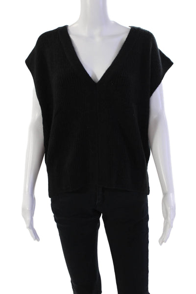 English Factory Womens Fitted Sweater Vest - Black Size XL