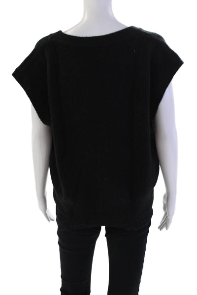 English Factory Womens Fitted Sweater Vest - Black Size XL
