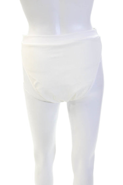 LSPACE Womens Frenchi High Waisted Bikini Bottoms - White Size XL