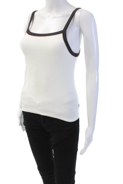 Rolla's Womens Naomi Tank Top - White/Vintage Black Size S