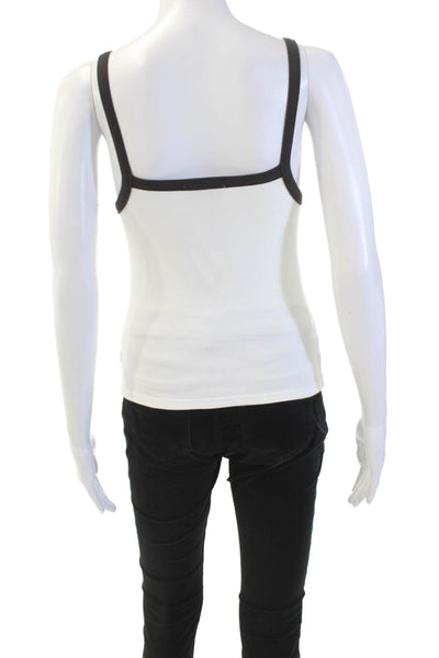 Rolla's Womens Naomi Tank Top - White/Vintage Black Size S