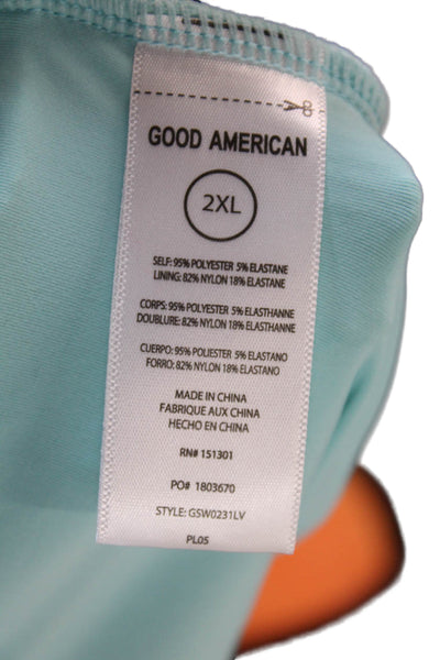 Good American Womens Always Fits Twist Swim Top - Pool005 Size 2XL
