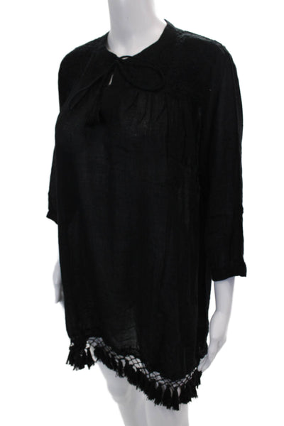 Roller Rabbit Womens Lucknow Serafina Tunic - Black Size S
