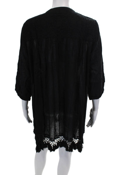 Roller Rabbit Womens Lucknow Serafina Tunic - Black Size S