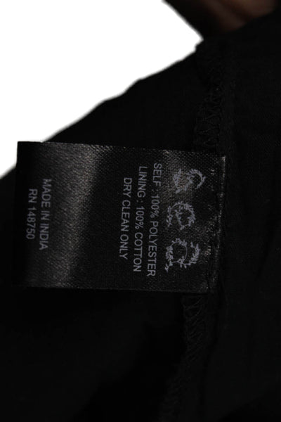 Sea Womens Antonina Solid Cotton Tiered Dress - Black Size 10