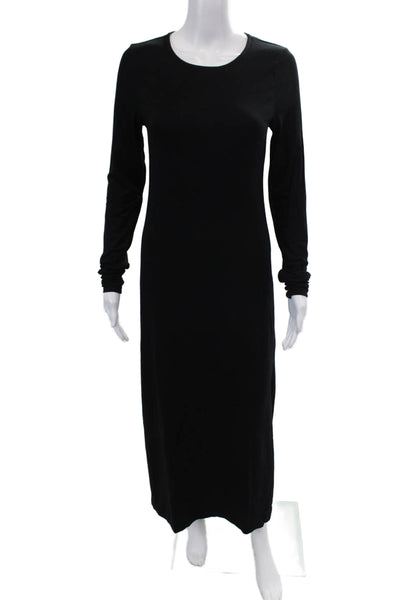 Les Tien Womens Lily Long Sleeve Dress - Jet Black Size XS
