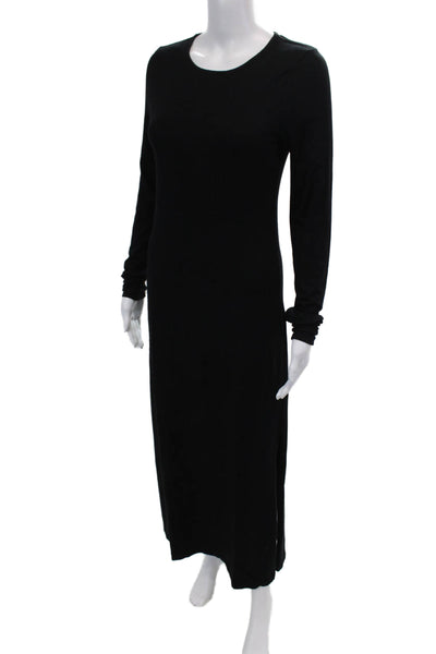 Les Tien Womens Lily Long Sleeve Dress - Jet Black Size XS