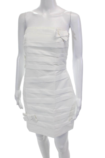 Bernadette Womens Taffi Mini Dress - Ivory Size 40