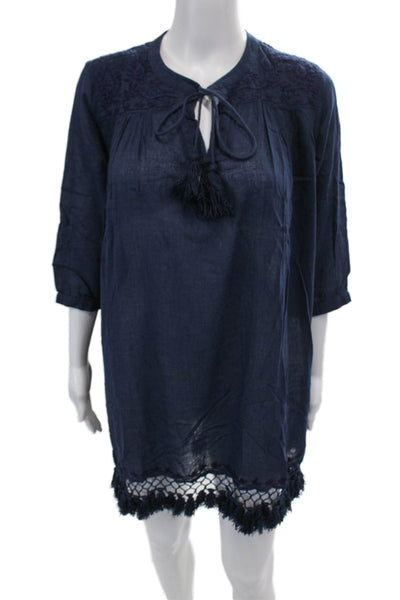 Roller Rabbit Womens Lucknow Serafina Tunic - Navy Size XXS