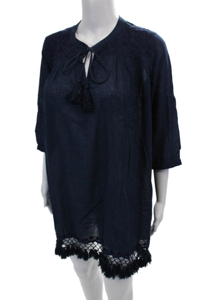 Roller Rabbit Womens Lucknow Serafina Tunic - Navy Size XXS