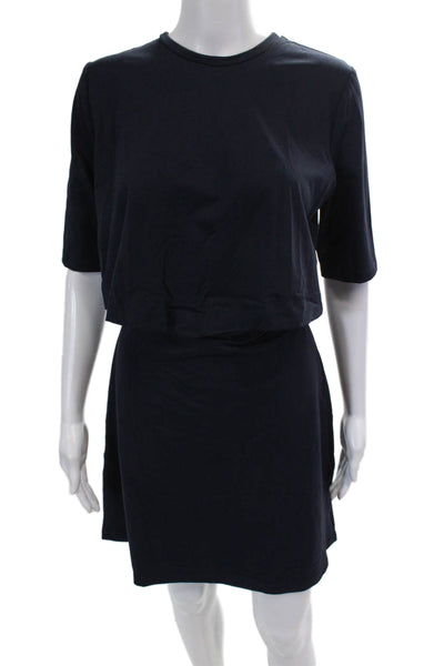 Susana Monaco Womens Knot Front Dress - Midnight Size L