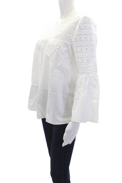 endless rose Womens Crochet Blouse - White Size L