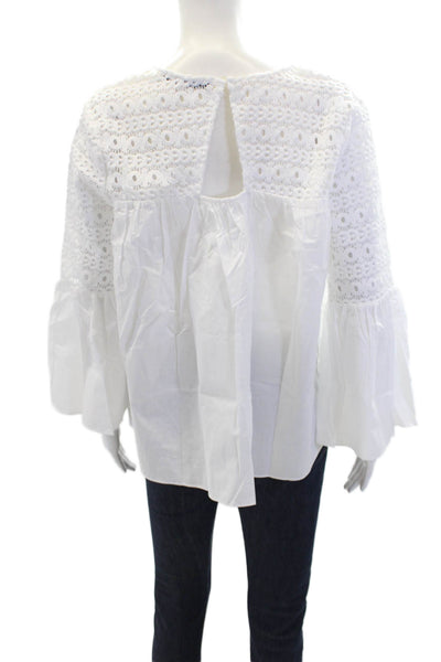 endless rose Womens Crochet Blouse - White Size L