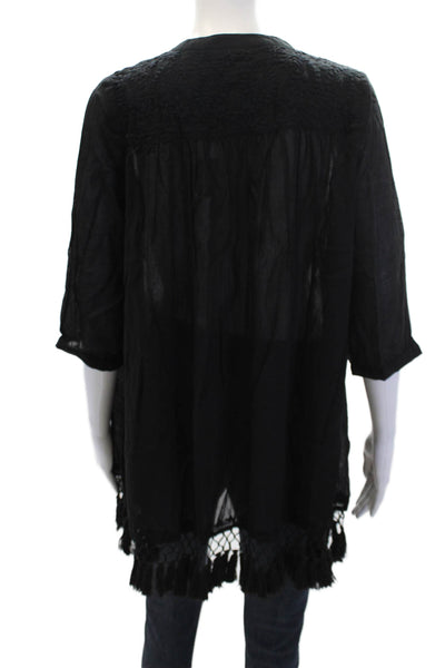 Roller Rabbit Womens Lucknow Serafina Tunic - Black Size XXS