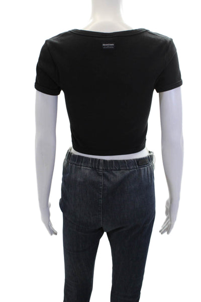 ABRAND Womens Angel Top - Black Size S