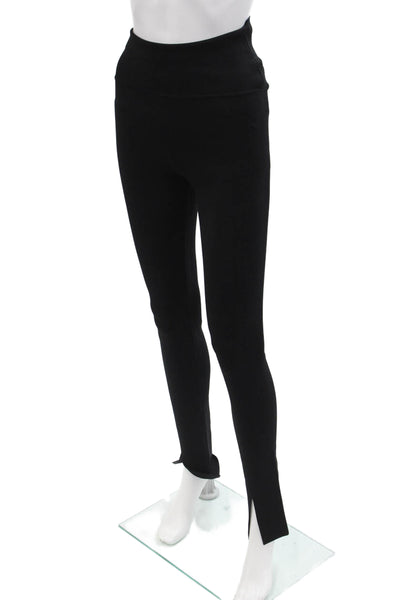 Victoria Beckham Womens Split Front Leggings - Black Size 6