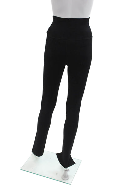 Victoria Beckham Womens Split Front Leggings - Black Size 6