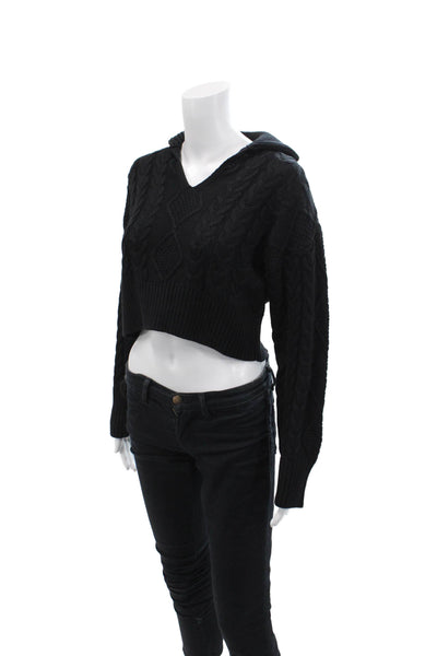 Sablyn Womens Braided Pullover - Black Size XS