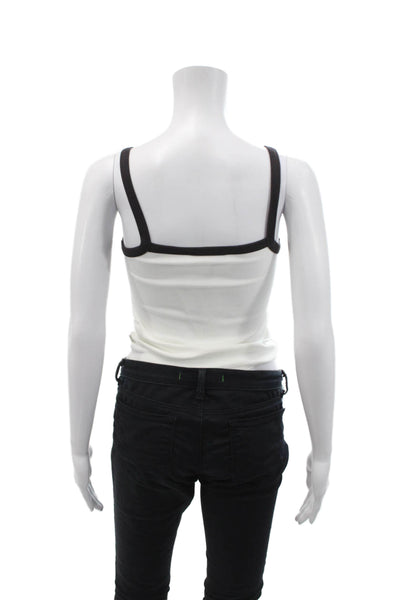 Rolla's Womens Naomi Tank Top - White/Vintage Black Size XS