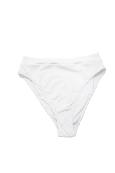 LSPACE Womens Frenchi High Waisted Bikini Bottoms - White Size L