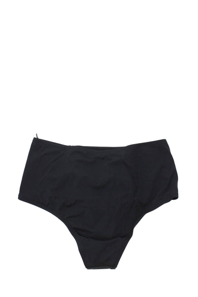 STAUD Womens Declan High Rise Bikini Bottoms - Black Size L