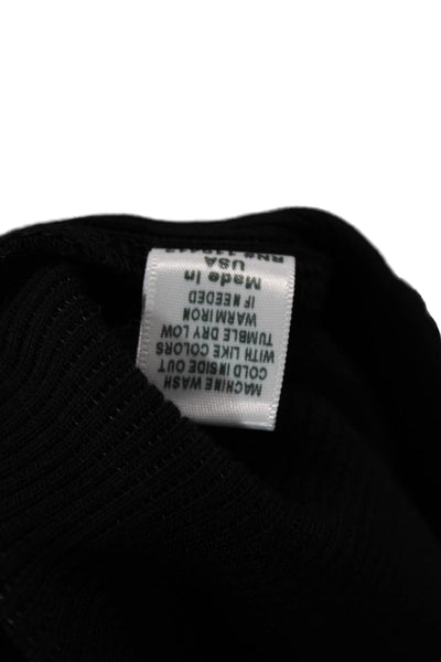 MONROW Womens Rib Racer Tank Dress - Black Size XL