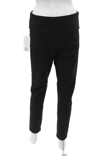 Plush Womens High Waist Matte Fleece Leggings - Black Size XL