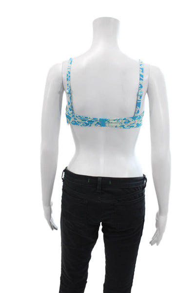 A.L.C. Womens Dylan Bikini Top - Scone/Blue Size M