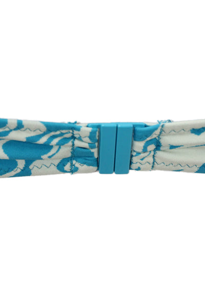 A.L.C. Womens Dylan Bikini Top - Scone/Blue Size M