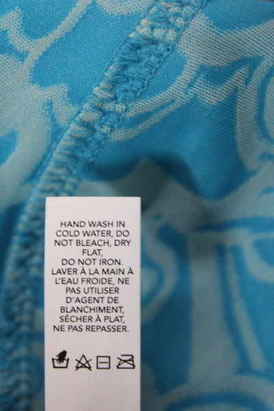 A.L.C. Womens Dylan Bikini Top - Scone/Blue Size M