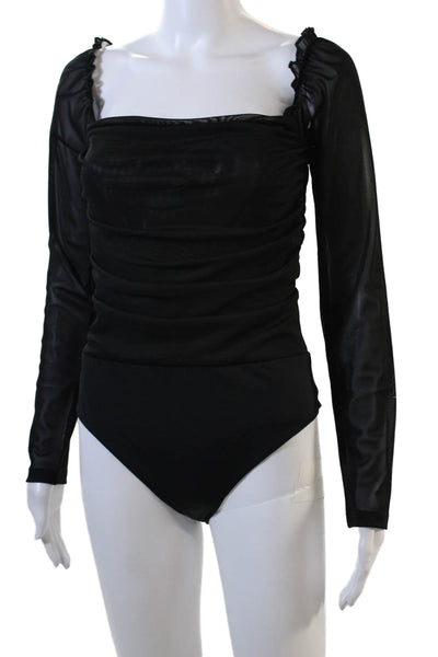 Ambitionist Womens Fancy Thong Bodysuit - Black Size M