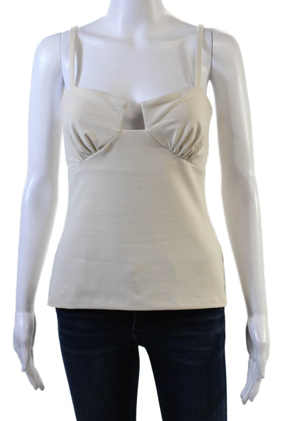 Susana Monaco Womens Angled Wire Top 6" - Blanched Almond Size L