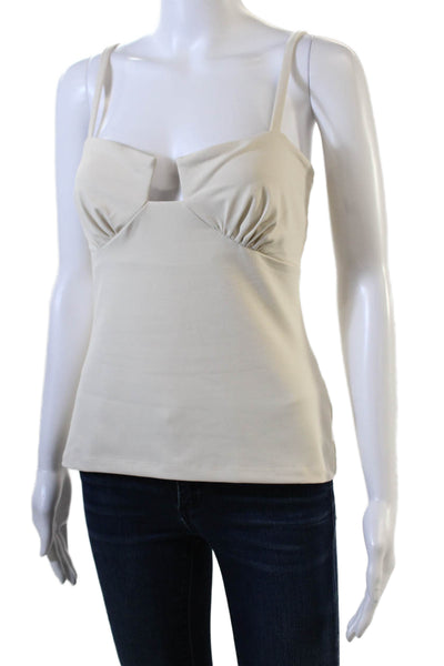 Susana Monaco Womens Angled Wire Top 6" - Blanched Almond Size L