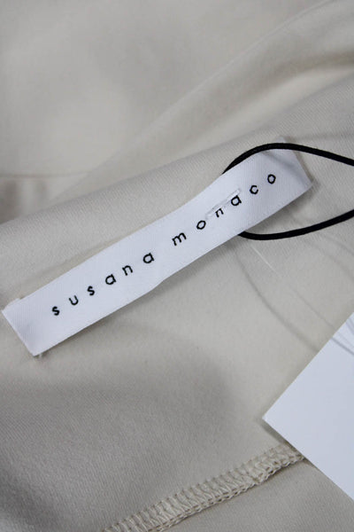 Susana Monaco Womens Angled Wire Top 6" - Blanched Almond Size L