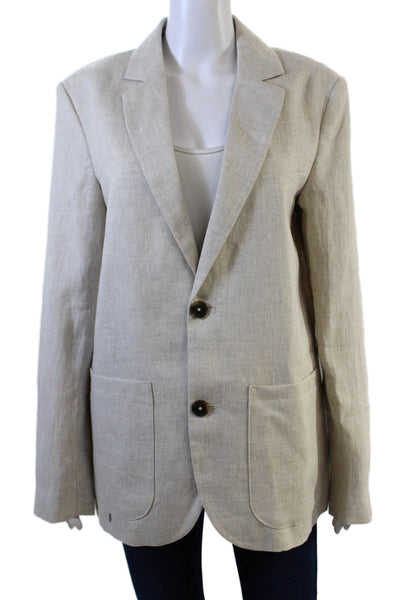Wax London Mens Fintry Linen Blazer - Natural Size 36