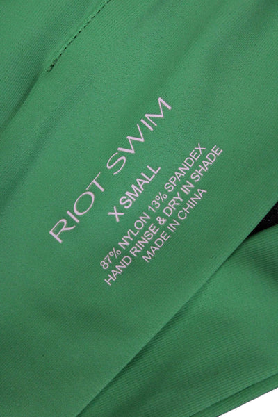 Riot Swim Womens Pico Bikini Top - Bermuda Size XS