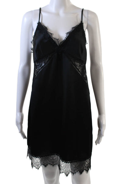Night Night by Jonathan Simkhai Womens Lucia Slip Dress - Black Size L