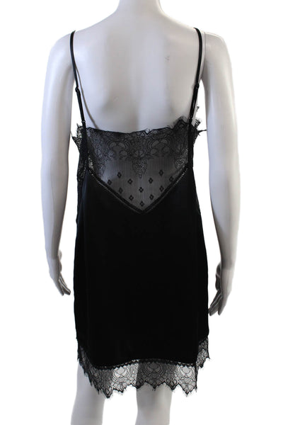 Night Night by Jonathan Simkhai Womens Lucia Slip Dress - Black Size L