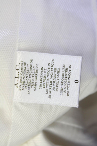 A.L.C. Womens Kelley Skirt - Cream Size 0