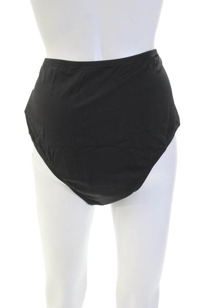 STAUD Womens Declan High Rise Bikini Bottoms - Black Size XL