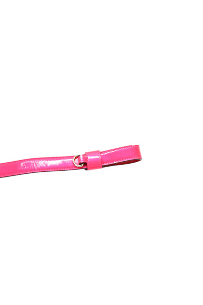 Christian Louboutin Womens Leather Adjustable Long Handbag Strap Neon Pink