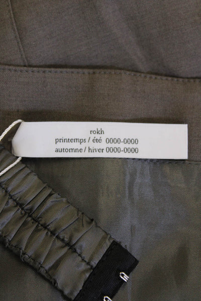 ROKH Womens Button Detailed Tube Top - Taupe Size 38
