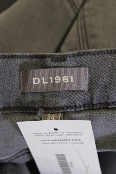 DL1961 Womens Emma Skinny Maternity Instasculpt Jeans - Overcast Size 34
