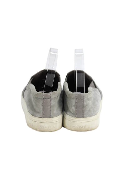 Vince Womens Wool Slip On Suede Panel Detail Loafers Light Gray Size EUR 38